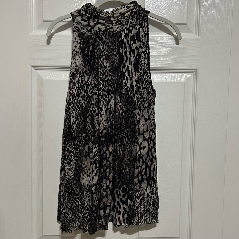 Cable & Gauge Animal Print Halter Top